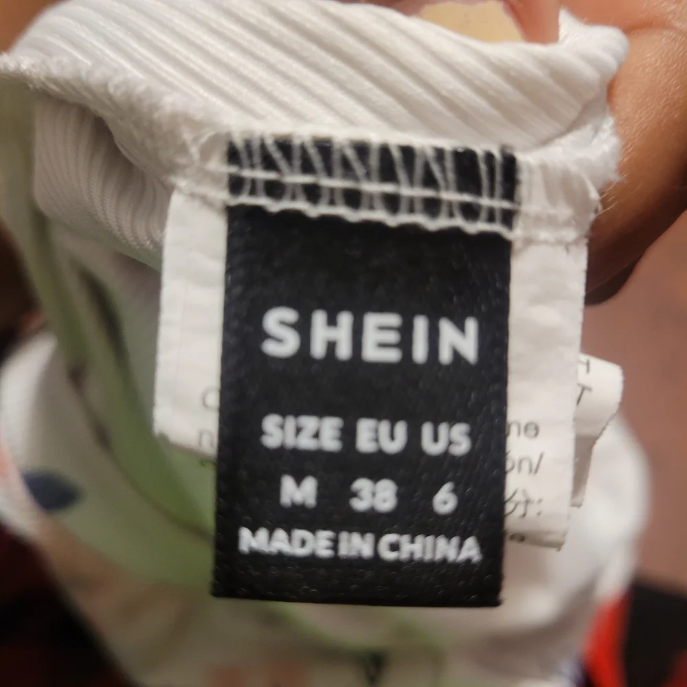 SHEIN White Floral Long Sleeve Top - Picture 2 of 2